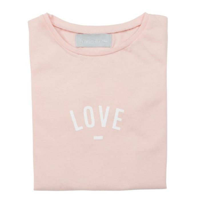 Bambinista-BOB & BLOSSOM-Tops-'Love' T-Shirt Blush Pink