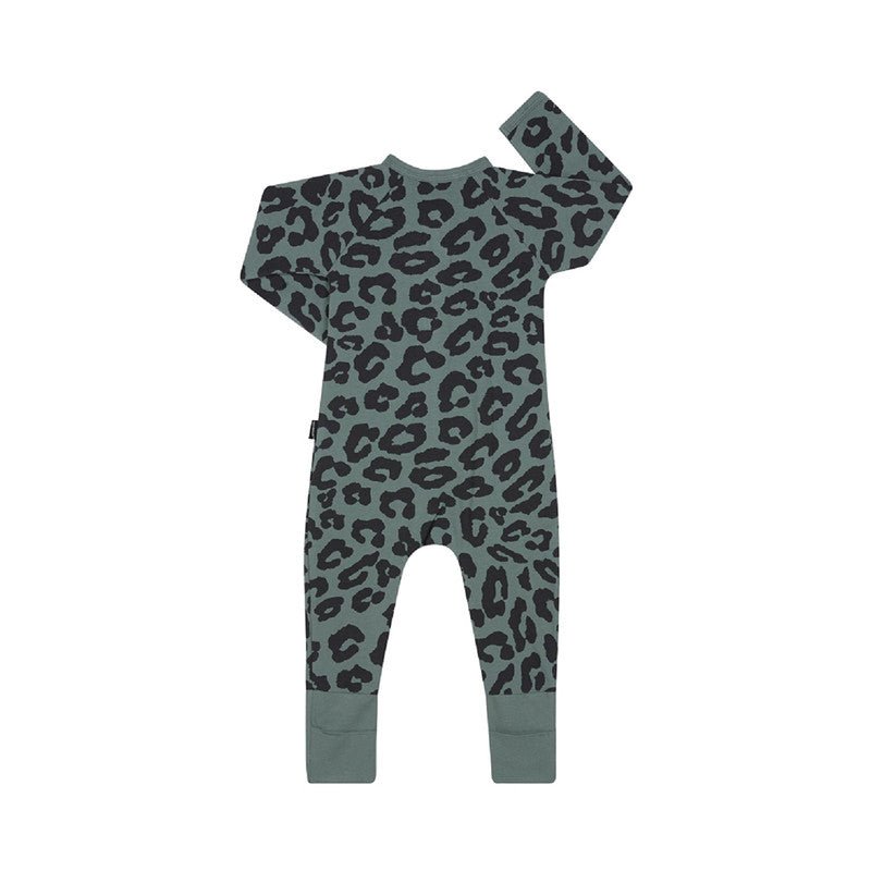 Bambinista-BONDS-Bottoms-BONDS Zip Wondersuit Baby Romper - Remixed Leopard Green