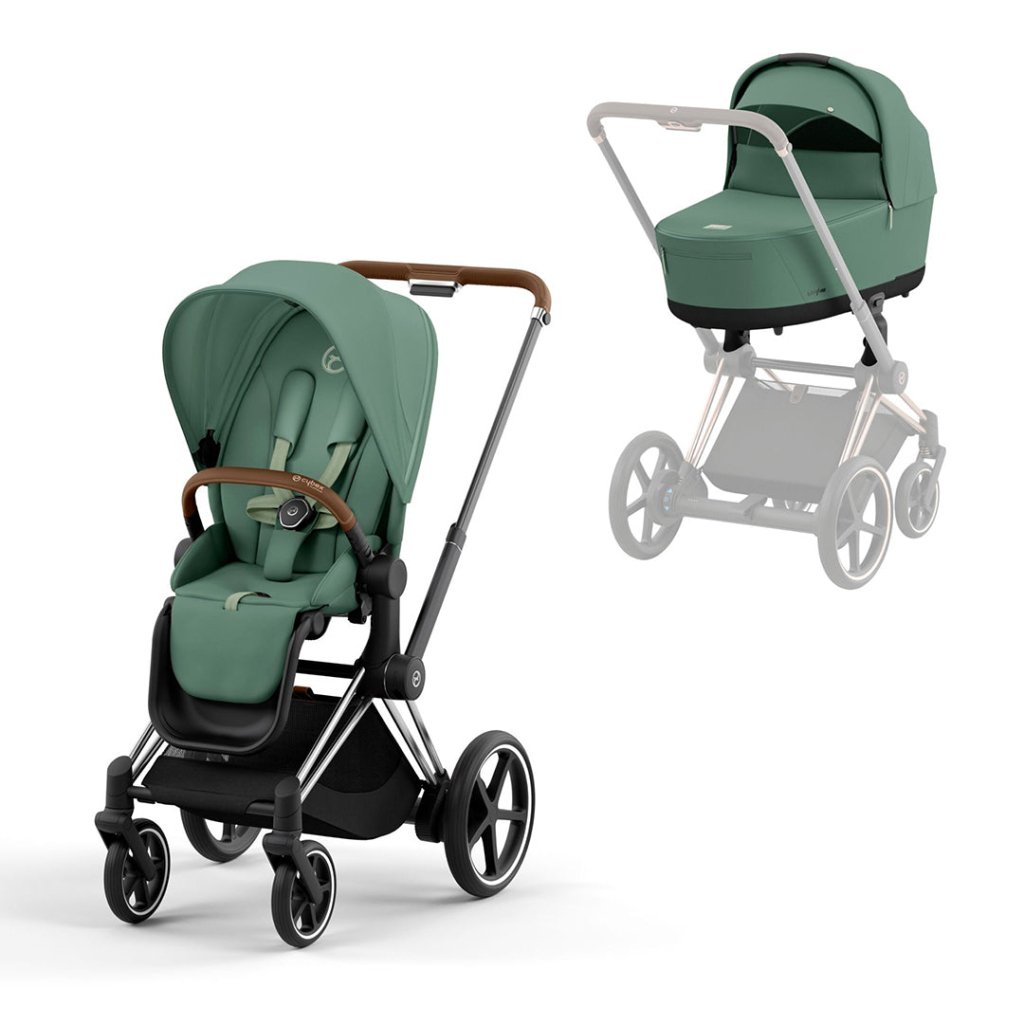 Bambinista-CYBEX-Travel-CYBEX e-Priam Pushchair 2023 - Leaf Green