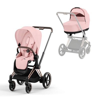 Bambinista-CYBEX-Travel-CYBEX e-Priam Pushchair 2023 - Peach Pink