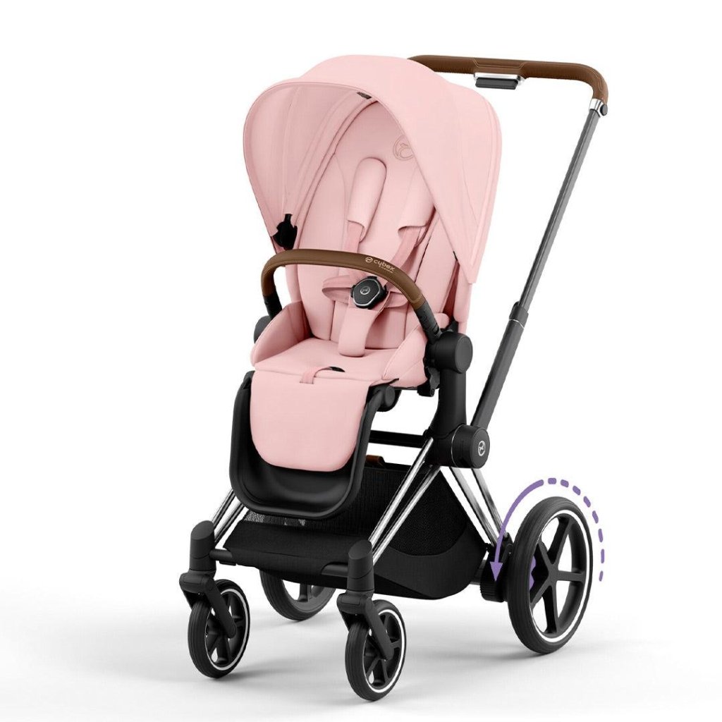 Bambinista-CYBEX-Travel-CYBEX e-Priam Pushchair 2023 - Peach Pink