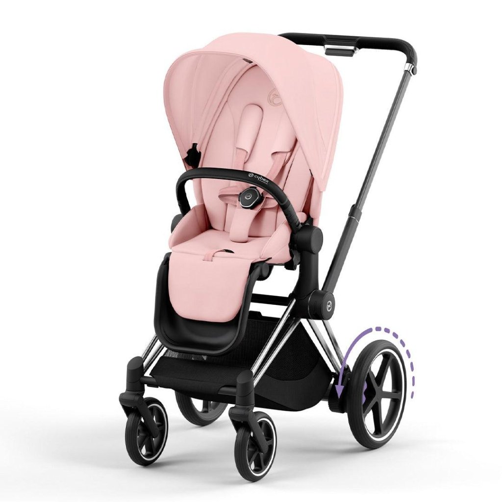 Bambinista-CYBEX-Travel-CYBEX e-Priam Pushchair 2023 - Peach Pink