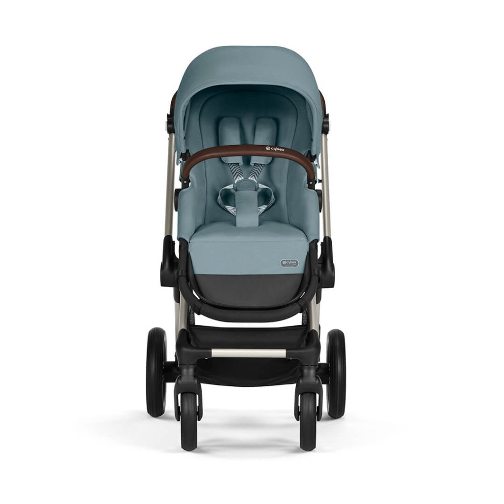 Bambinista-CYBEX-Travel-CYBEX EOS Comfort Bundle Travel System with Aton B2 I-SIZE and Gold Footmuff - Sky Blue