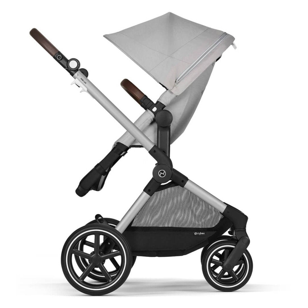 Bambinista-CYBEX-Travel-CYBEX EOS LUX Stroller With Silver Frame - Lava Grey