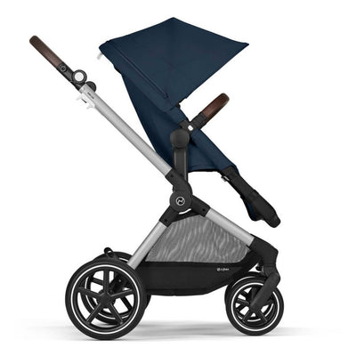 Bambinista-CYBEX-Travel-CYBEX EOS LUX Stroller With Silver Frame - Ocean Blue