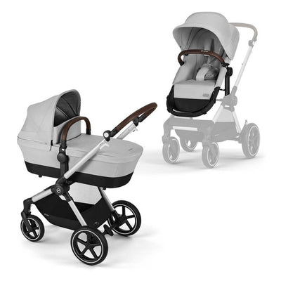 Bambinista-CYBEX-Travel-CYBEX EOS Travel System Essential Bundle with Gold Footmuff - Lava Grey