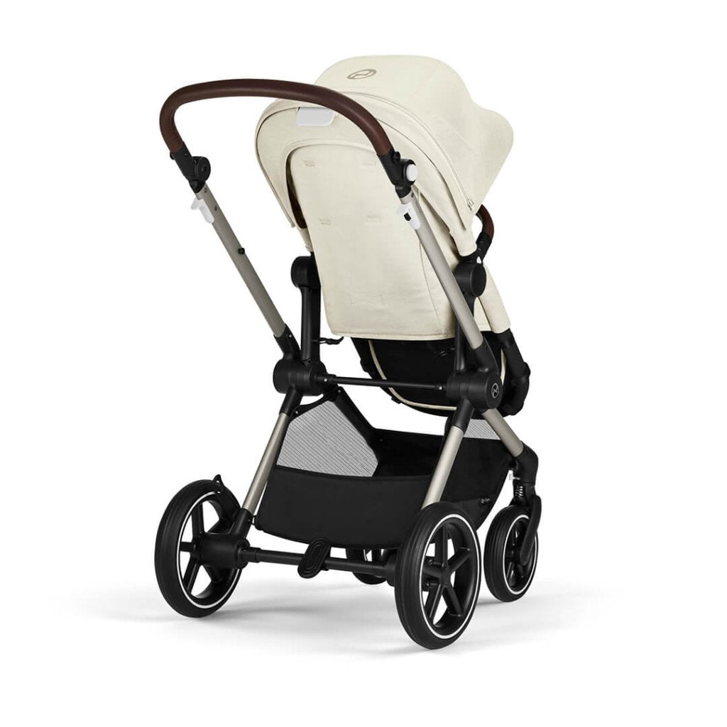 Bambinista-CYBEX-Travel-CYBEX EOS Travel System Essential Bundle with Gold Footmuff - Seashell Beige