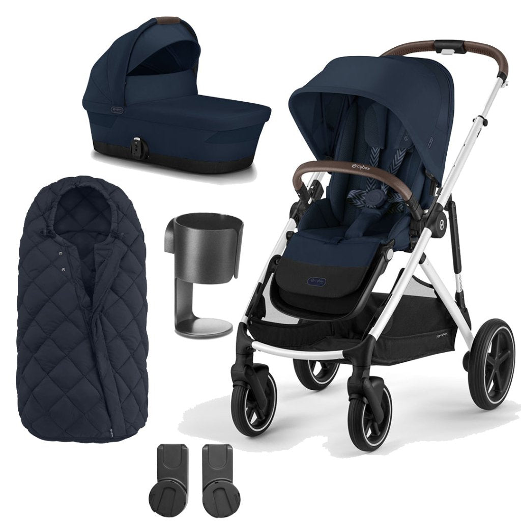 Bambinista-CYBEX-Travel-CYBEX Gazelle S Travel System (5 Piece) Essential Bundle With Snogga - Ocean Blue (2023 New Generation)