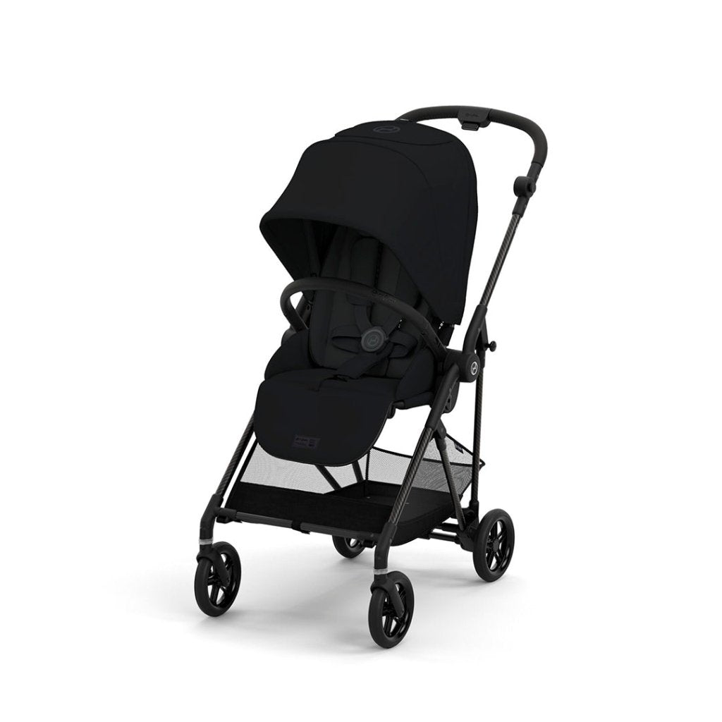 Bambinista-CYBEX-Travel-Cybex Melio Carbon Travel System (7 Piece) Essential Bundle - Moon Black (2023 New Generation)