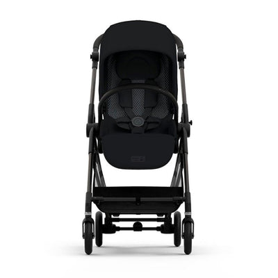 Bambinista-CYBEX-Travel-Cybex Melio Carbon Travel System Comfort Bundle with ATON B2 I-SIZE and Gold Footmuff - Moon Black