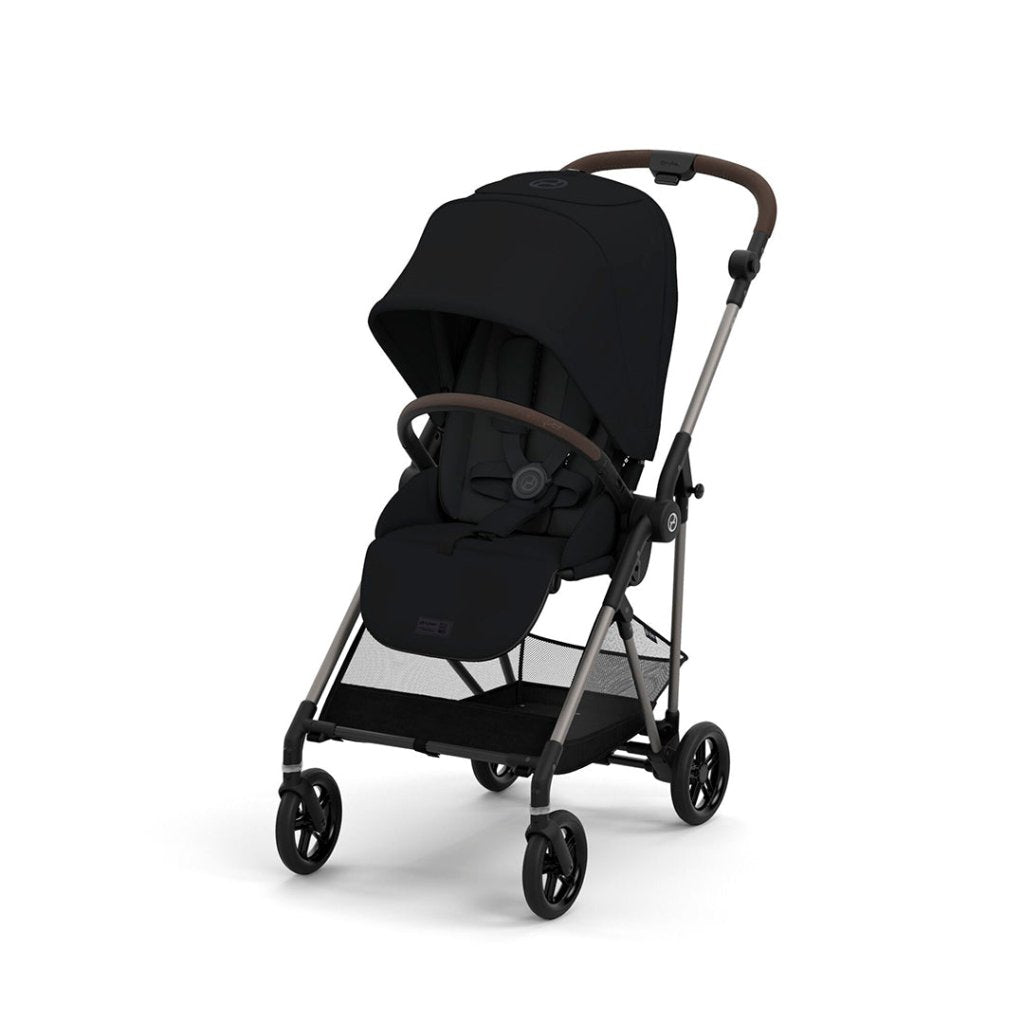 Bambinista-CYBEX-Travel-CYBEX Melio Pushchair - Moon Black (2023 New Generation)