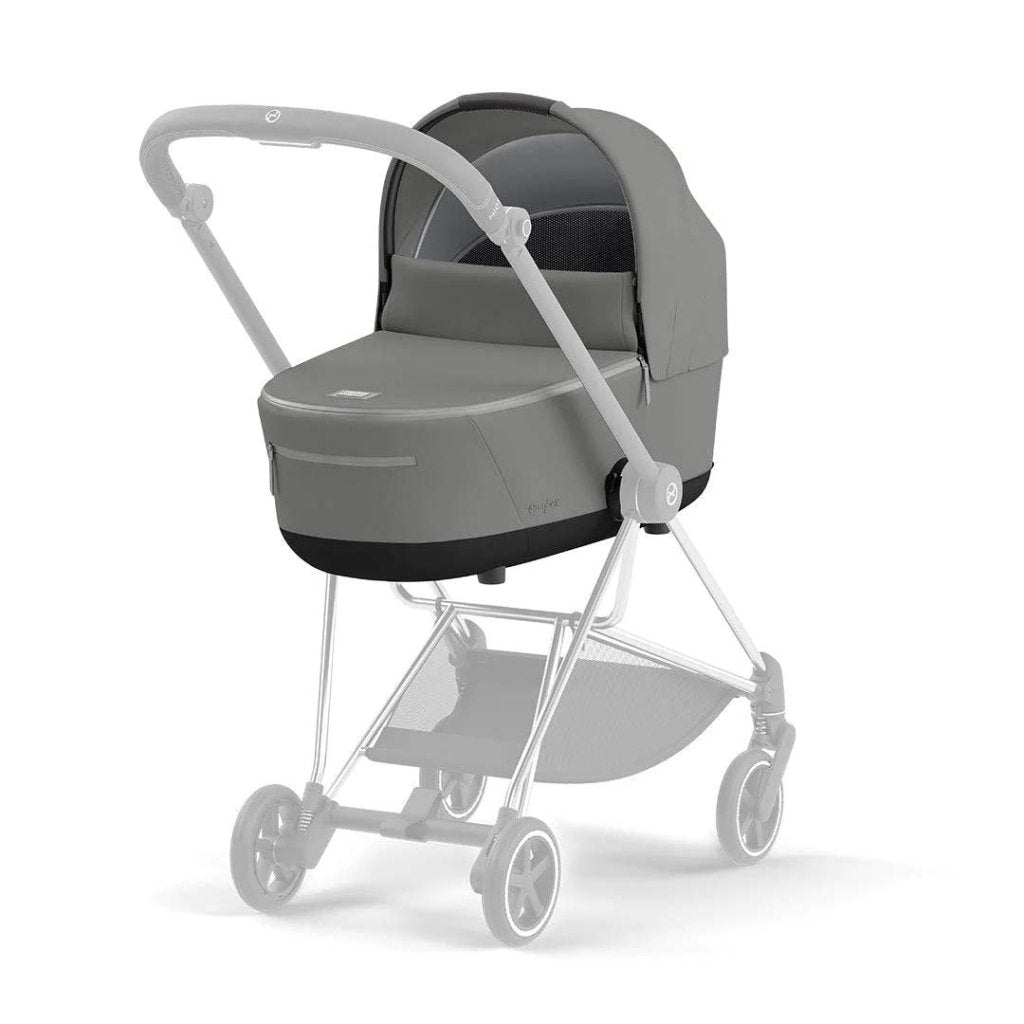 Bambinista-CYBEX-Travel-CYBEX Mios Conscious Collection Lux Carrycot - Pearl Grey (New Generation 2023)