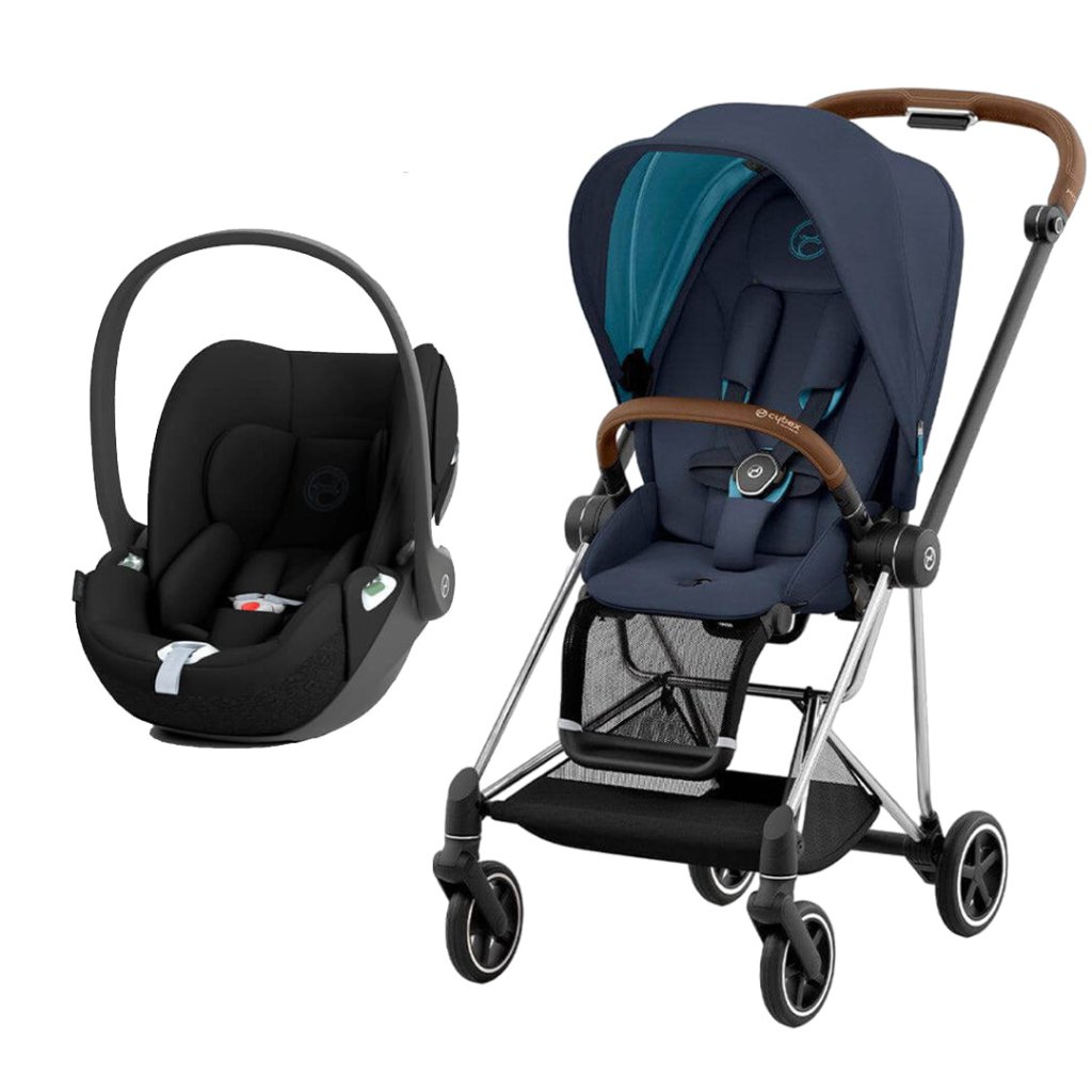 Bambinista-CYBEX-Travel-CYBEX Mios Conscious Collection Travel System with Cloud T and Base - Dark Navy (New Generation 2023)