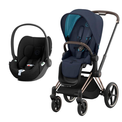 Bambinista-CYBEX-Travel-CYBEX Priam Conscious Collection Travel System with Cloud T and Base - Dark Navy (New Generation 2023)