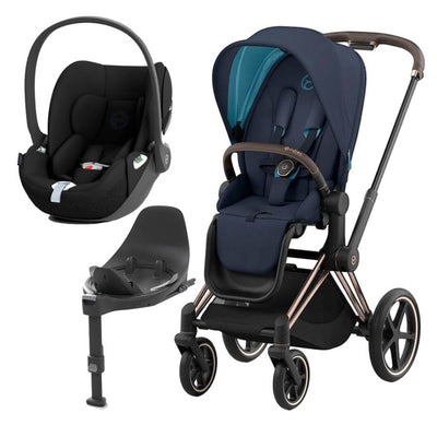 Bambinista-CYBEX-Travel-CYBEX Priam Conscious Collection Travel System with Cloud T and Base - Dark Navy (New Generation 2023)