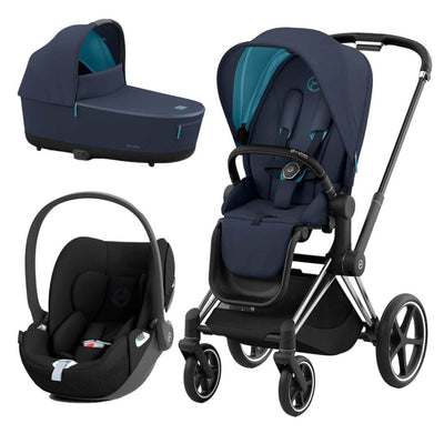 Bambinista-CYBEX-Travel-CYBEX Priam Conscious Collection Travel System with Cloud T and Base - Dark Navy (New Generation 2023)