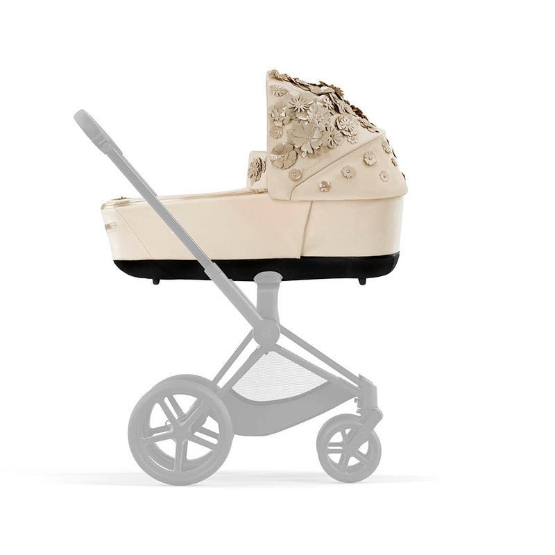 Bambinista-CYBEX-Travel-CYBEX Priam Special Edition SIMPLY FLOWERS BEIGE Lux Carrycot - Nude Beige