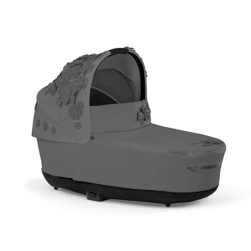 Bambinista-CYBEX-Travel-CYBEX Priam Special Edition SIMPLY FLOWERS GREY Lux Carrycot - Dream Grey