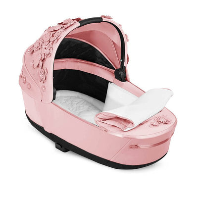 Bambinista-CYBEX-Travel-CYBEX Priam Special Edition SIMPLY FLOWERS Pink Lux Carrycot - Pale Blush