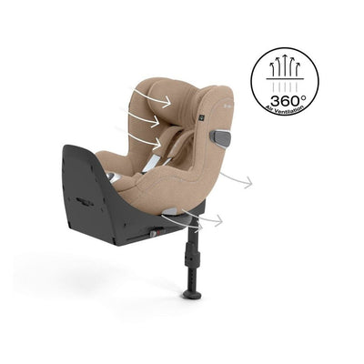 Bambinista-CYBEX-Travel-CYBEX SIRONA T I-Size Plus Car Seat - Cozy Beige