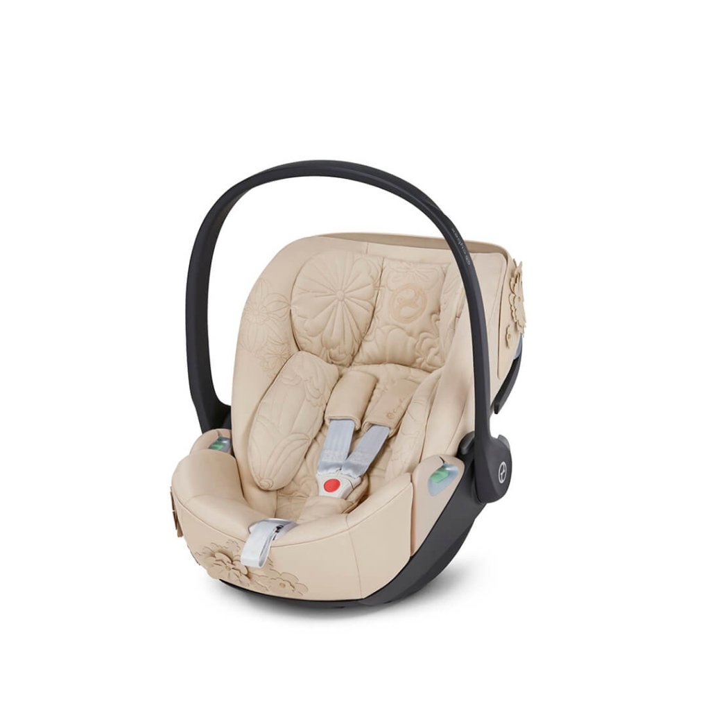 Bambinista-CYBEX-Travel-CYBEX Special Edition By SIMPLY FLOWERS CLOUD T I-Size Car Seat - Nude Beige