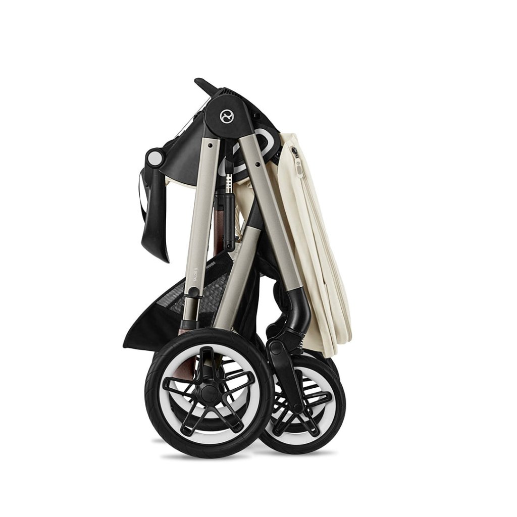 Bambinista-CYBEX-Travel-CYBEX Talos (5 Piece) Essential Travel System with Snogga Footmuff - Seashell Beige (2023 New Generation)