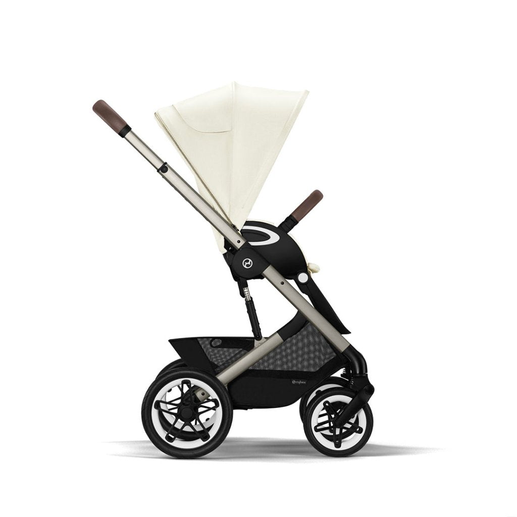 Bambinista-CYBEX-Travel-CYBEX Talos (5 Piece) Essential Travel System with Snogga Footmuff - Seashell Beige (2023 New Generation)