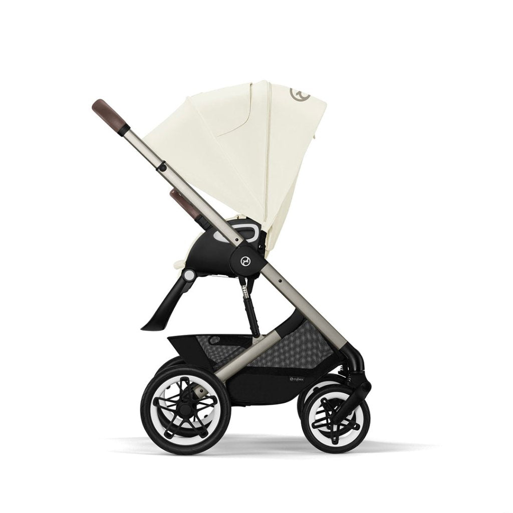 Bambinista-CYBEX-Travel-CYBEX Talos (5 Piece) Essential Travel System with Snogga Footmuff - Seashell Beige (2023 New Generation)