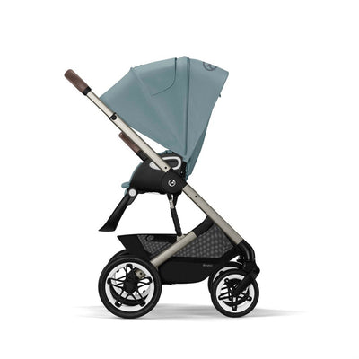 Bambinista-CYBEX-Travel-CYBEX Talos (5 Piece) Essential Travel System with Snogga Footmuff - Sky Blue (2023 New Generation)