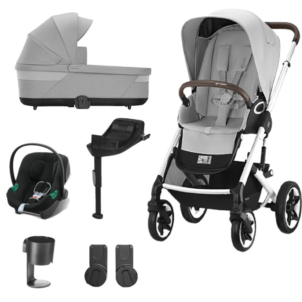 Bambinista-CYBEX-Travel-CYBEX Talos (7 Piece) Comfort Travel System with ATON B2 - Lava Grey