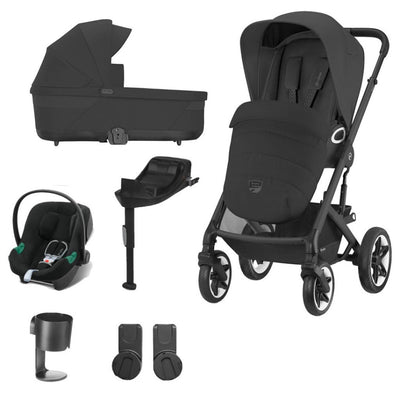 Bambinista-CYBEX-Travel-CYBEX Talos (7 Piece) Comfort Travel System with ATON B2 - Moon Black