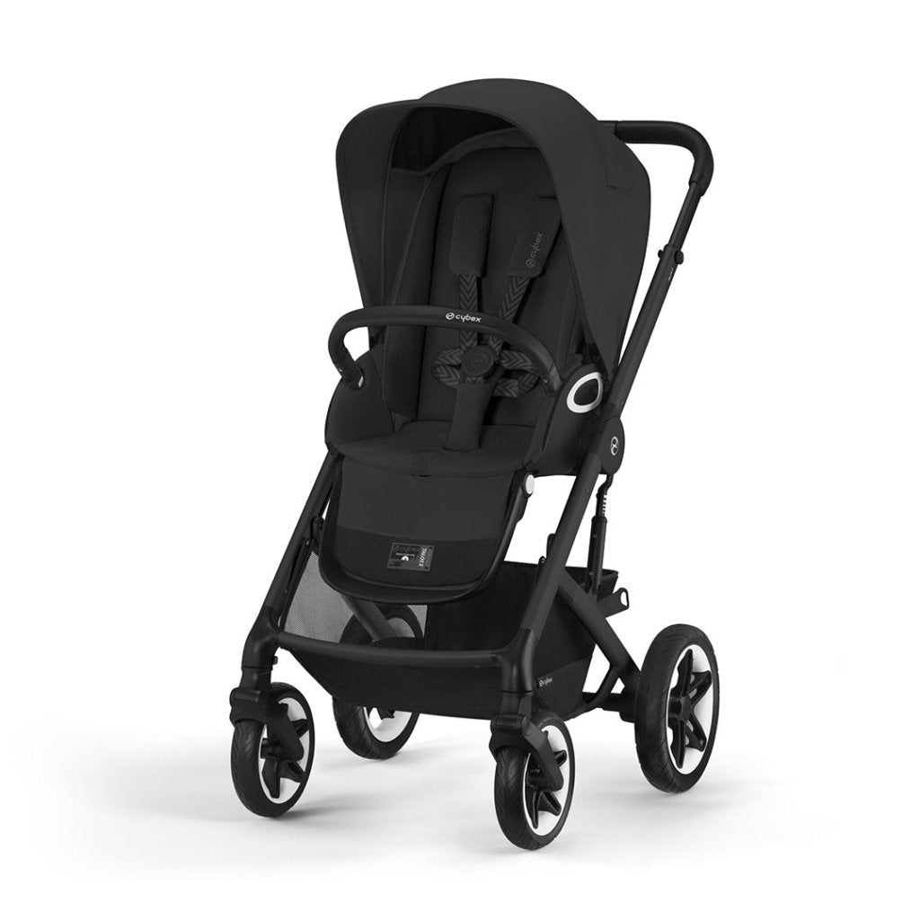 Bambinista-CYBEX-Travel-CYBEX Talos (7 Piece) Comfort Travel System with Cybex Gold Footmuff and ATON B2 I-SIZE - Moon Black (2023 New Genration)