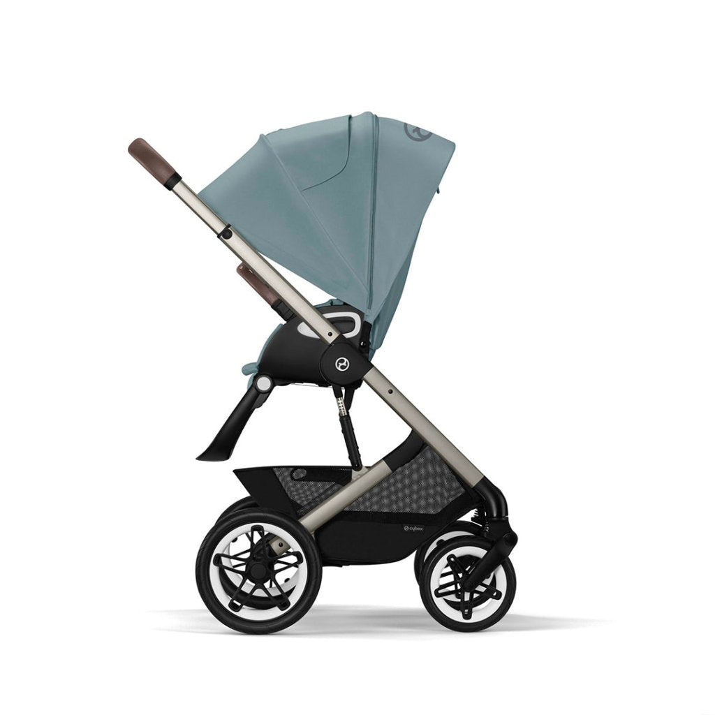 Bambinista-CYBEX-Travel-CYBEX Talos (7 Piece) Comfort Travel System with Snogga Footmuff and ATON B2 I-SIZE - Sky Blue (2023 New Generation)