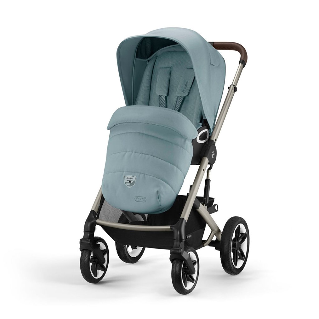 Bambinista-CYBEX-Travel-CYBEX Talos (7 Piece) Comfort Travel System with Snogga Footmuff and ATON B2 I-SIZE - Sky Blue (2023 New Generation)