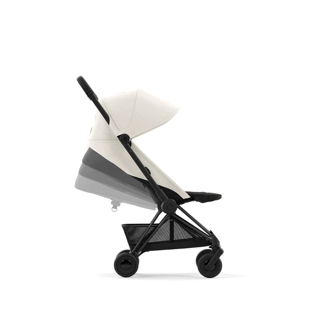 Bambinista-CYBEX-Travel-NEW CYBEX COYA Ultra-compact Pushchair with Matt Black Frame - Off White