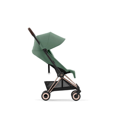 Bambinista-CYBEX-Travel-NEW CYBEX COYA Ultra-compact Pushchair with Rosegold Frame - Leaf Green