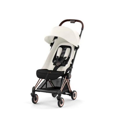 Bambinista-CYBEX-Travel-NEW CYBEX COYA Ultra-compact Pushchair with Rosegold Frame - Off White