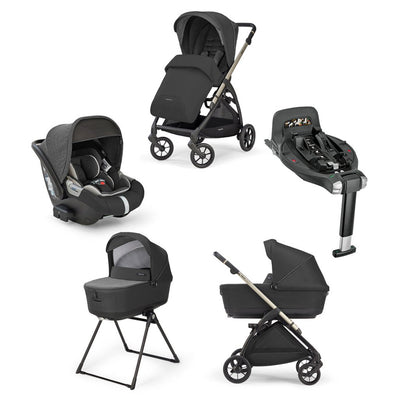 Bambinista-INGLESINA-Travel-INGLESINA Electa 5 Piece Travel Systems With 360 Rotating Isofix Base - Upper Black