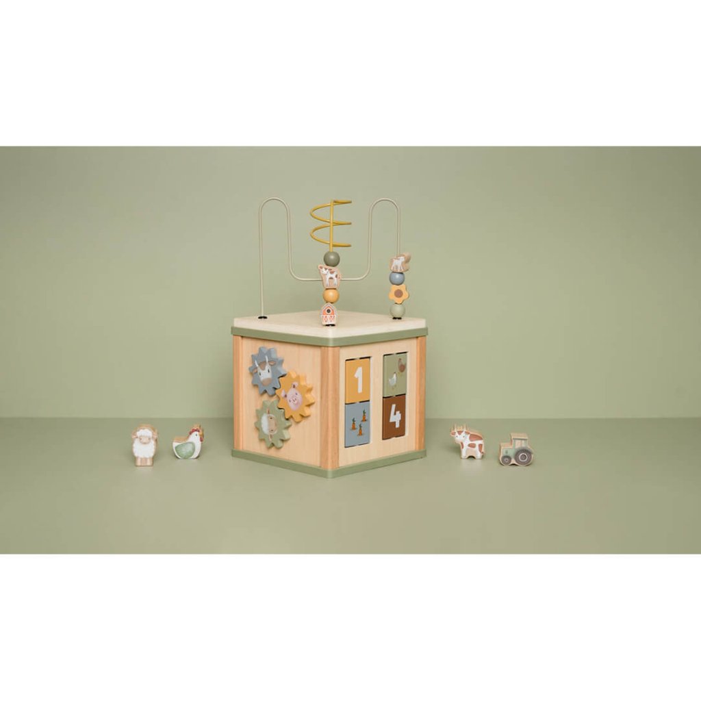 Bambinista-LITTLE DUTCH-Toys-LITTLE DUTCH Activity Cube FSC - Little Farm