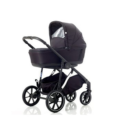 Bambinista-MEE-GO-Travel-MEE-GO Uno Plus Carrycot - Black/Chrome