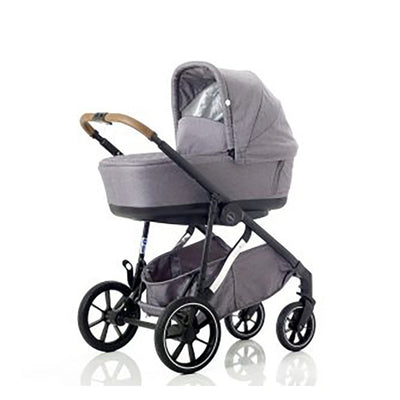 Bambinista-MEE-GO-Travel-MEE-GO Uno Plus Carrycot - Grey/Chrome