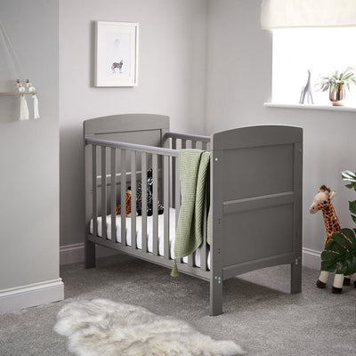 Bambinista-OBABY-Home-OBABY Grace Mini Cot Bed - Taupe Grey