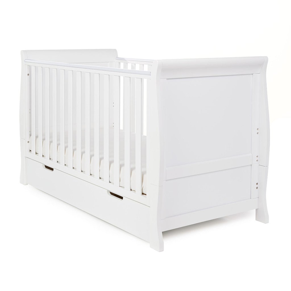 Bambinista-OBABY-Home-OBABY Stamford Classic Sleigh 2 Piece Room Set - White