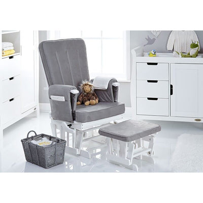 Bambinista-OBABY-Home-OBABY Stamford Luxe 3 Piece Room Set & Deluxe Glider Chair - Warm Grey