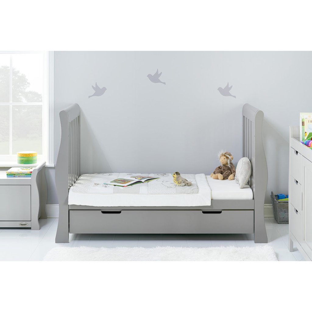 Obaby stamford sleigh cot bed grey online