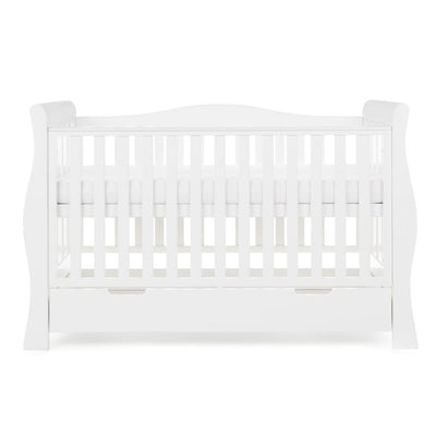 Bambinista-OBABY-Home-OBABY Stamford Luxe Sleigh Cot Bed - White