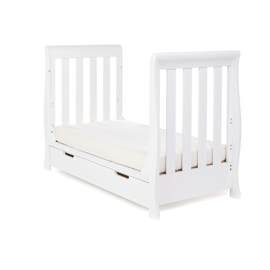 Bambinista-OBABY-Home-OBABY Stamford Mini Sleigh 3 Piece Room Set - White