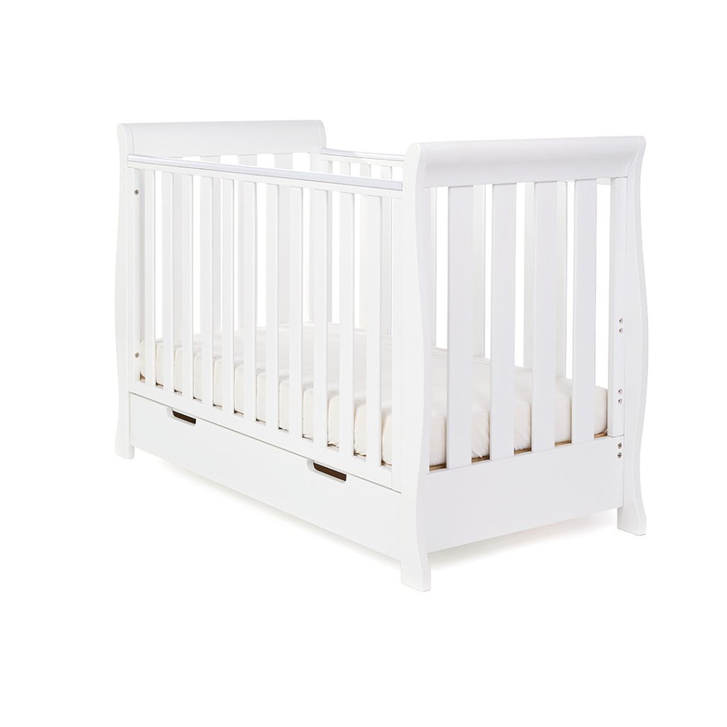 Bambinista-OBABY-Home-OBABY Stamford Mini Sleigh 3 Piece Room Set - White