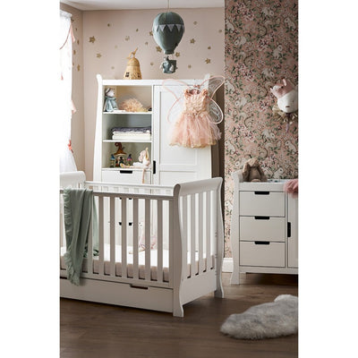 Bambinista-OBABY-Home-OBABY Stamford Mini Sleigh 3 Piece Room Set - White