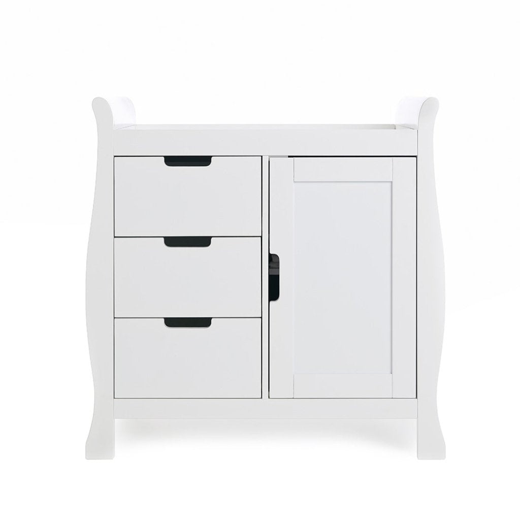 Bambinista-OBABY-Home-OBABY Stamford Sleigh Closed Changing Unit - White